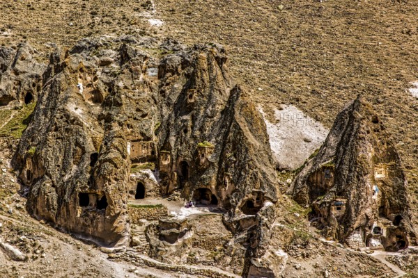 Monastery complex, Soganli Valley, fantastic tuff rock formations, Cappadocia, Turkey