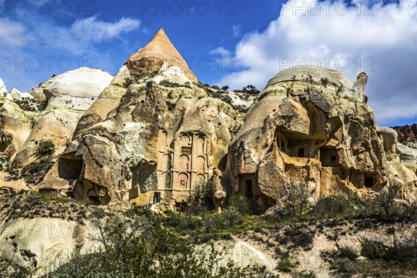 Red Gorge rock galleries, fantastic tuff rock formations, Cappadocia, Turkey
