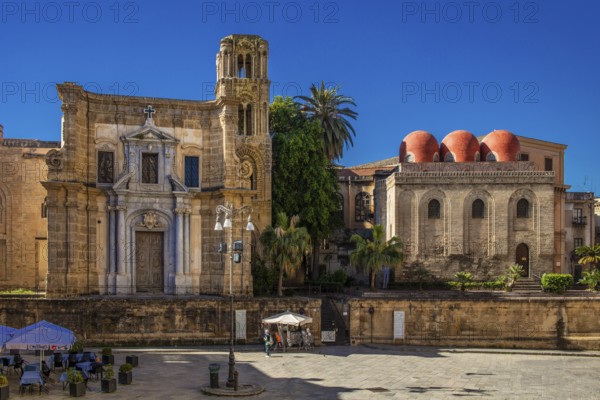 La Martorana next to San Catoldo with Arabic-Byzantine elements, Palermo, Sicily