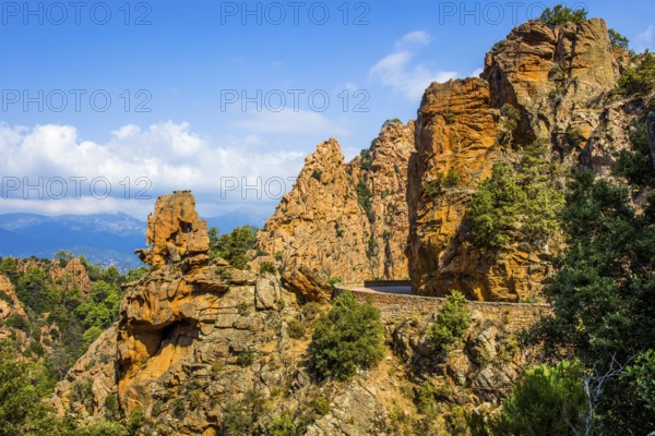 Calanche, bizarre rock formations 400 m above sea level, UNESCO World Heritage Site, Corsica