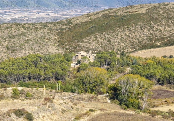 Sanctuary of Nuestra Señora de Valentuñana monastery, Sos del Rey Catolico, Cinco Villas district, Zaragoza province, Aragon, Spain