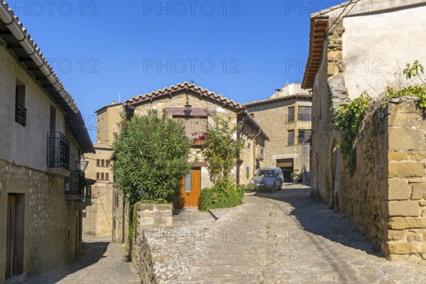 Historic buildings in medieval village of Sos del Rey Católico, Cinco Villas district, Zaragoza province, Aragon, Spain