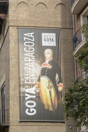 Banner for Museo Goya, Colección Ibercaja, Museo Camón Aznar museum wall poster, Zaragoza, Aragon, Spain
