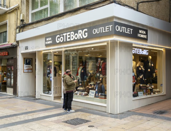 Göteborg outlet shop Mens clothing, city centre of Zaragoza, Aragon, Spain