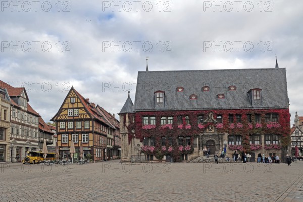 Market Square, Quedlinburg, Saxony-Anhalt, Germany, World Heritage Site, UNESCO, City Hall