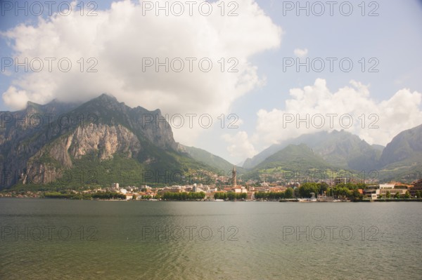 Lecco on Lake Como, Italian Lago di Como, one of the Upper Italian lakes, Lombardy region, Italy