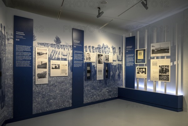 Exhibition Destiny Herrenmensch in the former NS Ordensburg Vogelsang, interior view, Eifel National Park, Schleiden-Gemünd, North Rhine-Westphalia, Germany