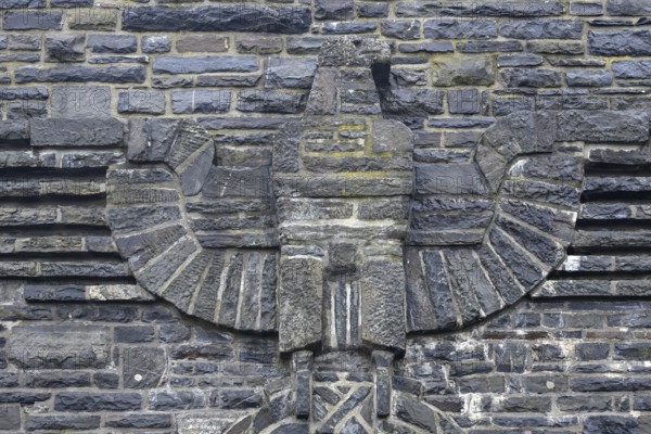 Eagle relief in the former NS Ordensburg Vogelsang, Eifel National Park, Schleiden-Gemünd, North Rhine-Westphalia, Germany