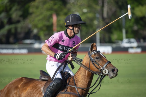 Scene at the 132nd Argentinean Open Polo Championship (Spanish Campeonato Argentino Abierto de Polo), player Facundo Pieres from the Ellerstina Indios Chapaleufú Vista team, Buenos Aires, Argentina