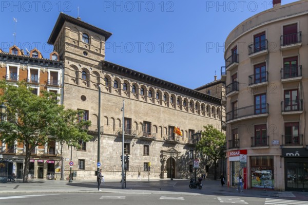 Historic palace building, Palacio de los Condes de Morata o de Luna, Zaragoza, Aragon, Spain, Europe now justice department courts