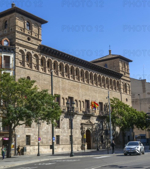 Historic palace building, Palacio de los Condes de Morata o de Luna, Zaragoza, Aragon, Spain, Europe now justice department courts
