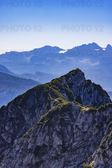View from Rettenkogel to Bergwerkskogel and Dachstein, Postalm, Osterhorn Group, Salzkammergut, Province of Salzburg, Austria