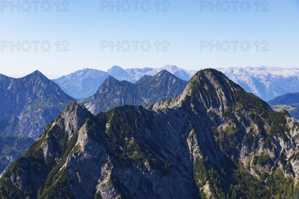 View from Rettenkogel to Rinnkogel, Postalm, Osterhorn Group, Salzkammergut, Province of Salzburg, Austria