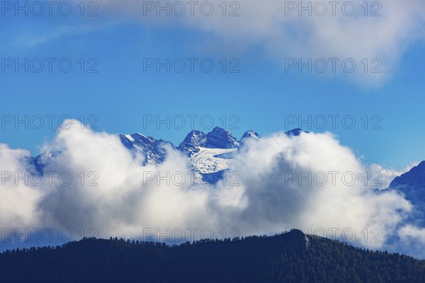 View from Hoher First to Einberg and Dachstein, Osterhorn Group, Salzkammergut, Province of Salzburg, Austria