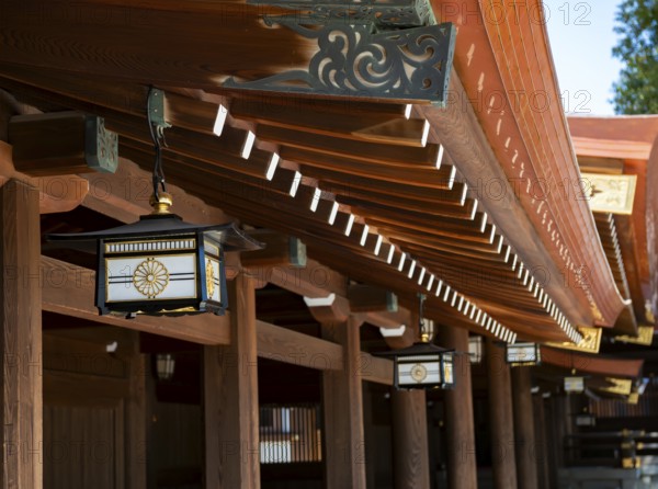 Lanterns at Meiji Jingu, Meiji Shrine, Shinto Shrine, Yoyogi Park, Shibuya, Tokyo