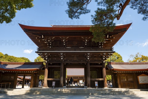 Meiji Jingu Entrance Gate, Meiji Shrine, Shinto Shrine, Yoyogi Park, Shibuya, Tokyo