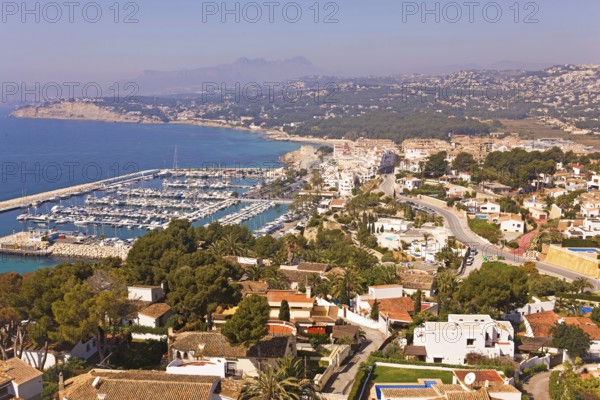 Overview, Moraira, Marina, Valencia, Costa Blanca, Spain