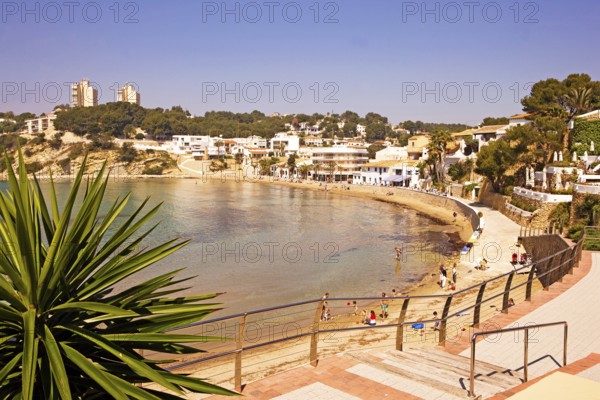 Bay, Moraira, former fishing village, pearl of the Costa Blanca, Mediterranean Sea, Playa del Portet, Valencia, Costa Blanca, Spain