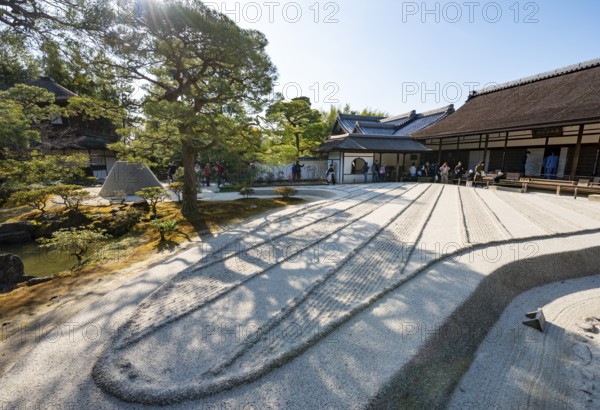 Ginshadan, rock garden, Zen garden with Mount Fuji replica, Jisho-ji or Ginkaku-ji, Zen temple, Higashiyama, Kyoto, Japan