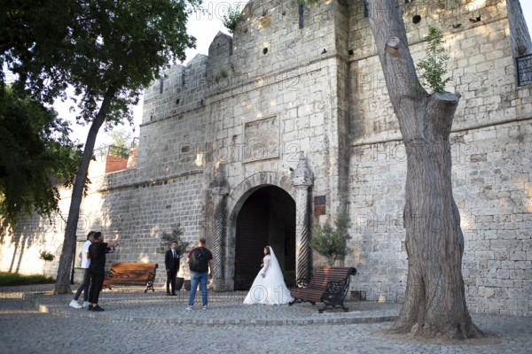 Bridal couple shooting at Belgrade Gate, Old Town, Nis Fortress, Serbia