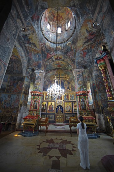 Frescoes in Krusedol monastery, interior view, Krušedol Prnjavor, Vojvodina Province, Serbia