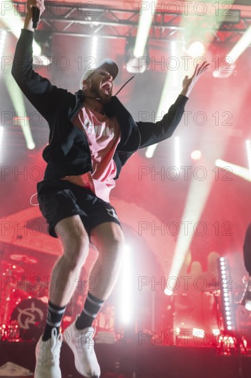 Mal Élevé (Pablo Charlemoine), singer of Irie Révoltés live on Irieunion - Le Re-Tour pour une année! Tour in Berlin's Columbiahalle on 31.10.2025