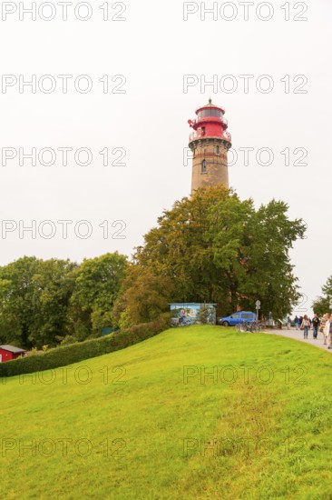 Cape Arkona lighthouse, active lighthouse, Cape Arkona, Wittow peninsula, belongs to Putgarten, Rügen island, Mecklenburg-Western Pomerania, Germany