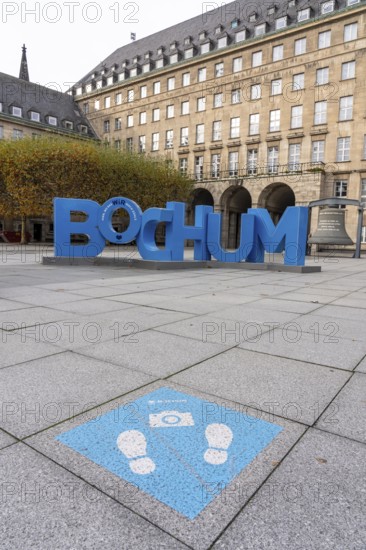 Photo spot with Bochum lettering in front of Bochum City Hall, North Rhine-Westphalia, Germany