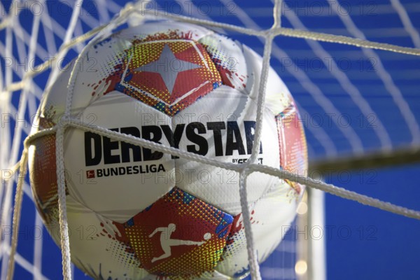 Close-up of the soccer ball of the 2025/26 Bundesliga (symbolic image)
