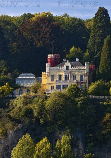 Marienfels Castle, former residence of entertainer Thomas Gottschalk, Remagen, Rhineland-Palatinate, Germany