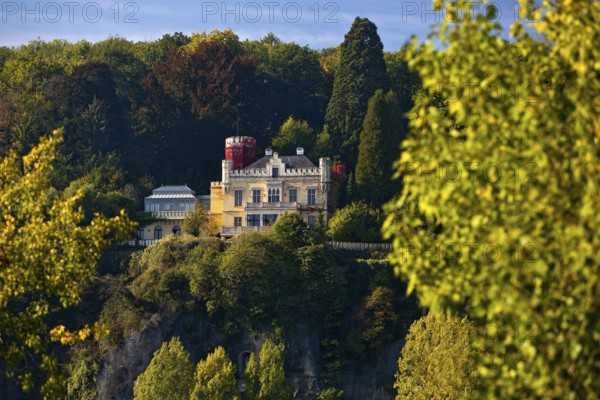 Marienfels Castle, former residence of entertainer Thomas Gottschalk, Remagen, Rhineland-Palatinate, Germany