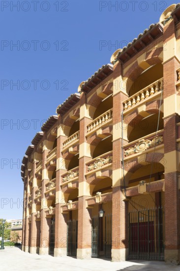 Plaza de Toros de la Misericordia historic bullring building, city of Zaragoza, Aragon, Spain