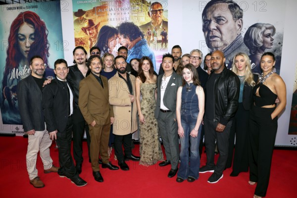 Timur Örge, Charleen Weiss, Ronald Nitschke, Erkan Acar and Michael David Pate with cast and team, film premiere Make Me Feel at the Zoo Palast Berlin, 29.10.2025