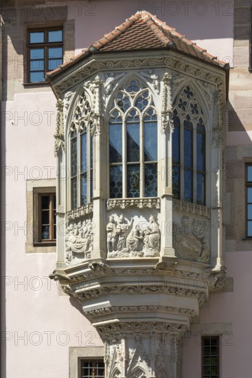 Oriel am Sebalder Pfarrhof, Sebalder Chörlein, Altstadt, Nuremberg, Middle Franconia, Franconia, Bavaria, Germany