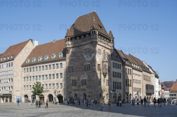 Nassau House, Schlüsselfelder Stiftungshaus, medieval residential tower, Romanesque, architectural monument, old town, Nuremberg, Middle Franconia, Bavaria, Germany