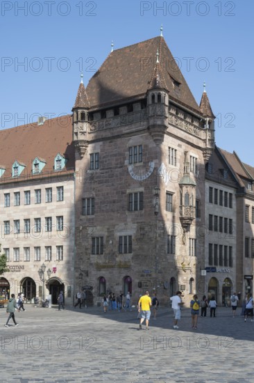 Nassau House, Schlüsselfelder Stiftungshaus, medieval residential tower, Romanesque, architectural monument, old town, Nuremberg, Middle Franconia, Bavaria, Germany