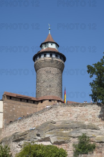 Sinwell Tower, Kaiserburg, Nürnberger Burg, Am Ölberg, Nuremberg, Middle Franconia, Franconia, Bavaria, Germany