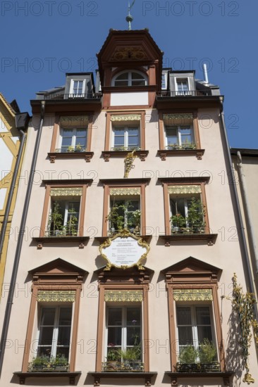 Renovated façade in Weißgerbergasse, Old Town, Nuremberg, Middle Franconia, Franconia, Bavaria, Germany