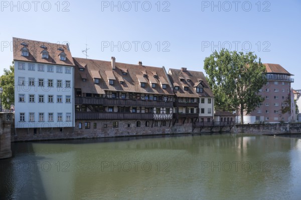 Historic building on Pegnitz, Old Town, Nuremberg, Middle Franconia, Franconia, Bavaria, Germany