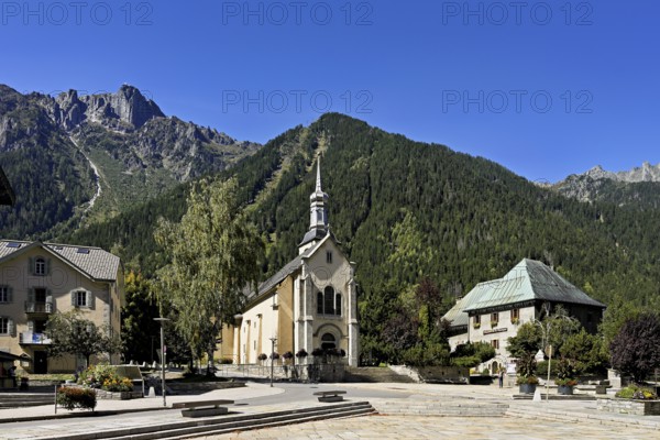 Saint-Michel church in Baroque Savoy architecture, Chamonix-Mont-Blanc, Haute-Savoie, France