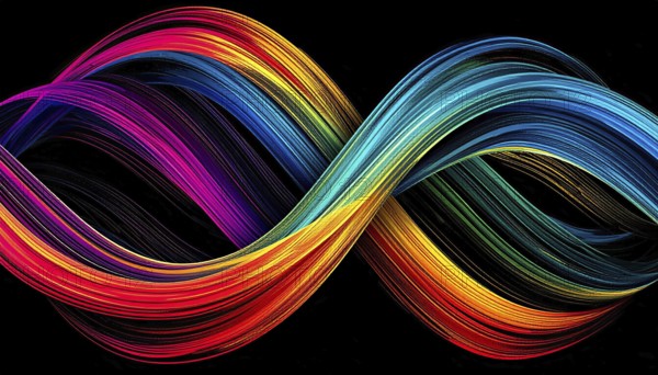 Abstract digital art featuring vibrant, intersecting neon lines creating a geometric pattern, Intersecting neon lines form a vibrant abstract geometric grid against a black background, Seamless looping illustration, colorful diagonal lines, creating a modern dynamic template background, vibrant colored lines and geometric forms for business or technology wallpaper, AI generated