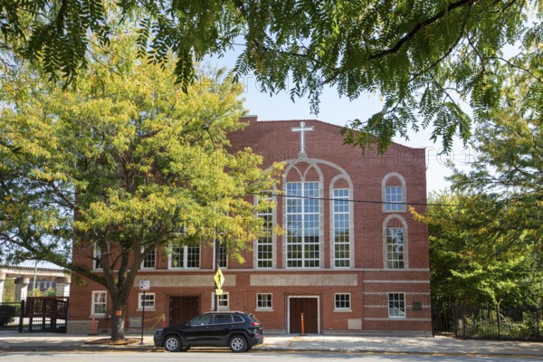 Chicago, Illinois - The Roberts Temple Church of God in Christ, part of the Emmett Till and Mamie Till-Mobley National Monumennt. In 1955, 14-year-old Emmett Till's open casket funeral was held here after he was brutally beaten and murdered by white racists during a visit to Mississippi