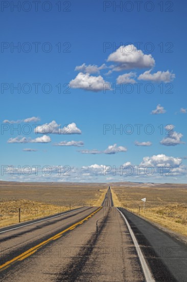 Farson, Wyoming - Highway 28 in southwestern Wyoming is straight and uncrowded
