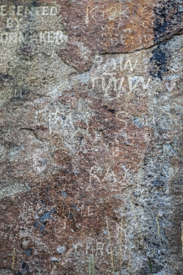 Alcova, Wyoming - Independence Rock, where more than 5, 000 emigrants carved their names while heading west on wagon trails to California, Oregon, or Utah