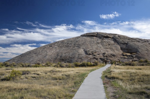 Alcova, Wyoming - Independence Rock, where more than 5, 000 emigrants carved their names while heading west on wagon trails to California, Oregon, or Utah