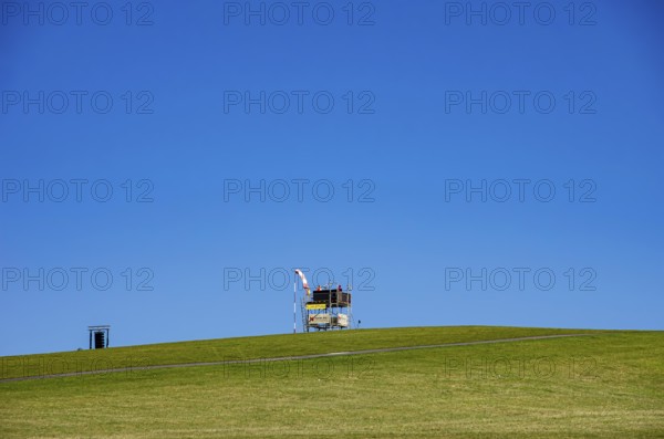 Flight management at the Fleigerberg Festival of the Rossfeld Luftsportverein in Metzingen-Glems, Baden-Württemberg, Germany, for editorial use only