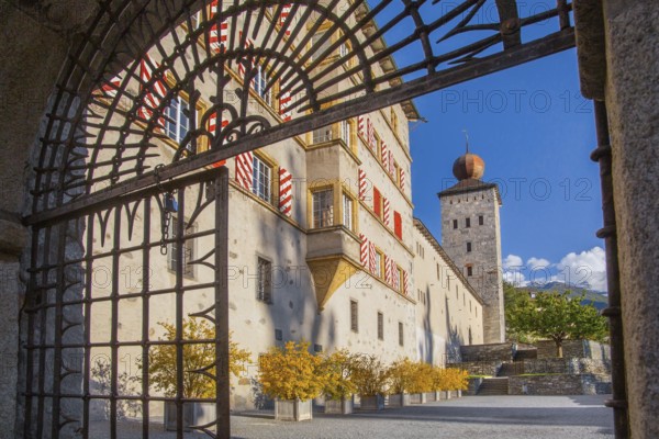 Stockalper Palace in the Old Town, Brig, Rhone Valley, Valais, Switzerland