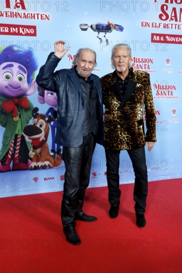 Michael Mendl and Johnny Logan at a special screening of MISSION SANTA - AN ELF SAVES CHRISTMAS at the Kulturbrauerei in Berlin on 25.10.2025
