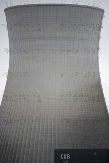 Demolition of the 160m high cooling towers of the disused Gundremmingen nuclear power plant (AKW KRB), Gundremmingen, Bavaria, Germany