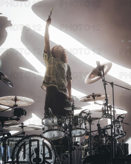 Drummer Tomoya Kanki from One Ok Rock live on Detox European Tour 2025 in Berlin's Max-Schmeling-Halle on 24.10.2025